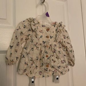 Floral button blouse